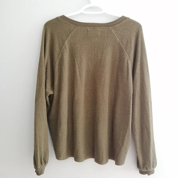 Urban Outfitters Lilith Pullover V-Neck Oversized Cozy Sherpa Sweater XS - Picture 4 of 14